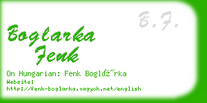 boglarka fenk business card